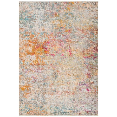 Safavieh 6 x 9 ft. Madison 400 Power Loomed Rectangle Area Rug Grey & Turquoise MAD460G-6